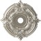 Ekena Millwork Attica PVC Ceiling Medallion (Fits Canopies up to 7 3/4"), Brght Coat Chrome, 22"OD x 3 1/2"ID x 1"P CMP22ATBCR - alternate 1